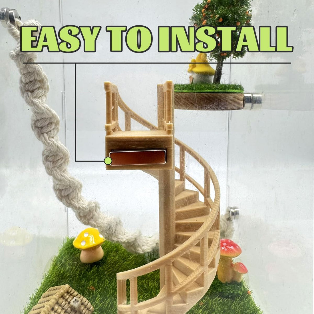 Jumping Spider Enclosure Accessories – Fun Spinning Stairs