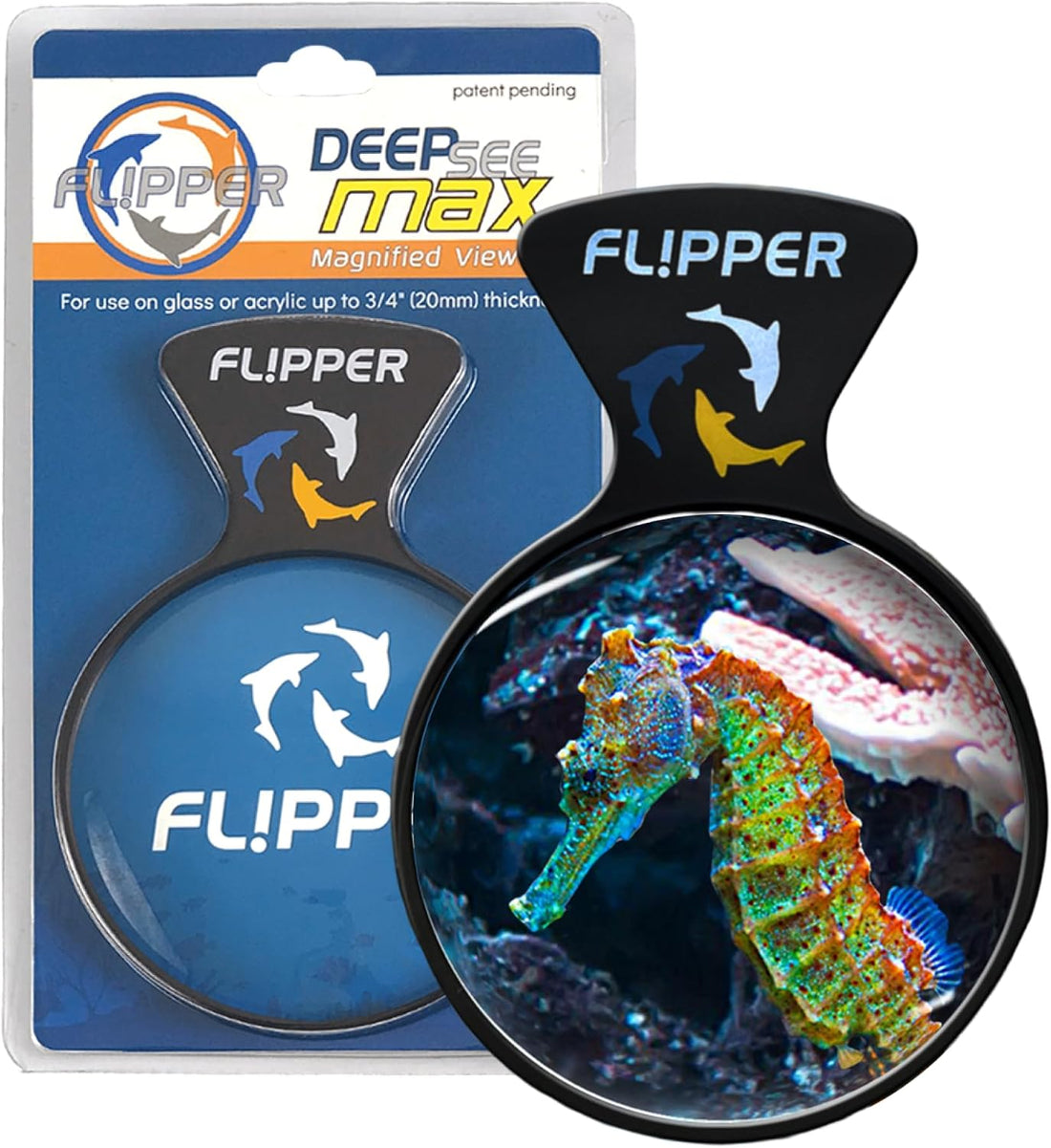 Flipper Aquarium Magnifying Glass, DeepSee Magnetic Viewer. 4"