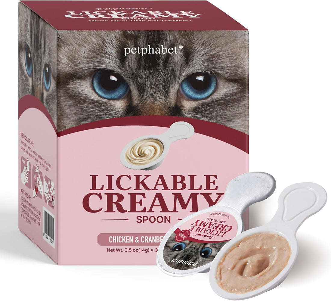 PETPHABET Lickable Cat Treats Spoon, 3 Flavors Variety Pack, 36 Count