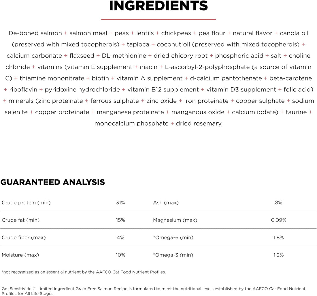 Go! Solutions Sensitivities Limited Ingredient Salmon Dry Cat Food