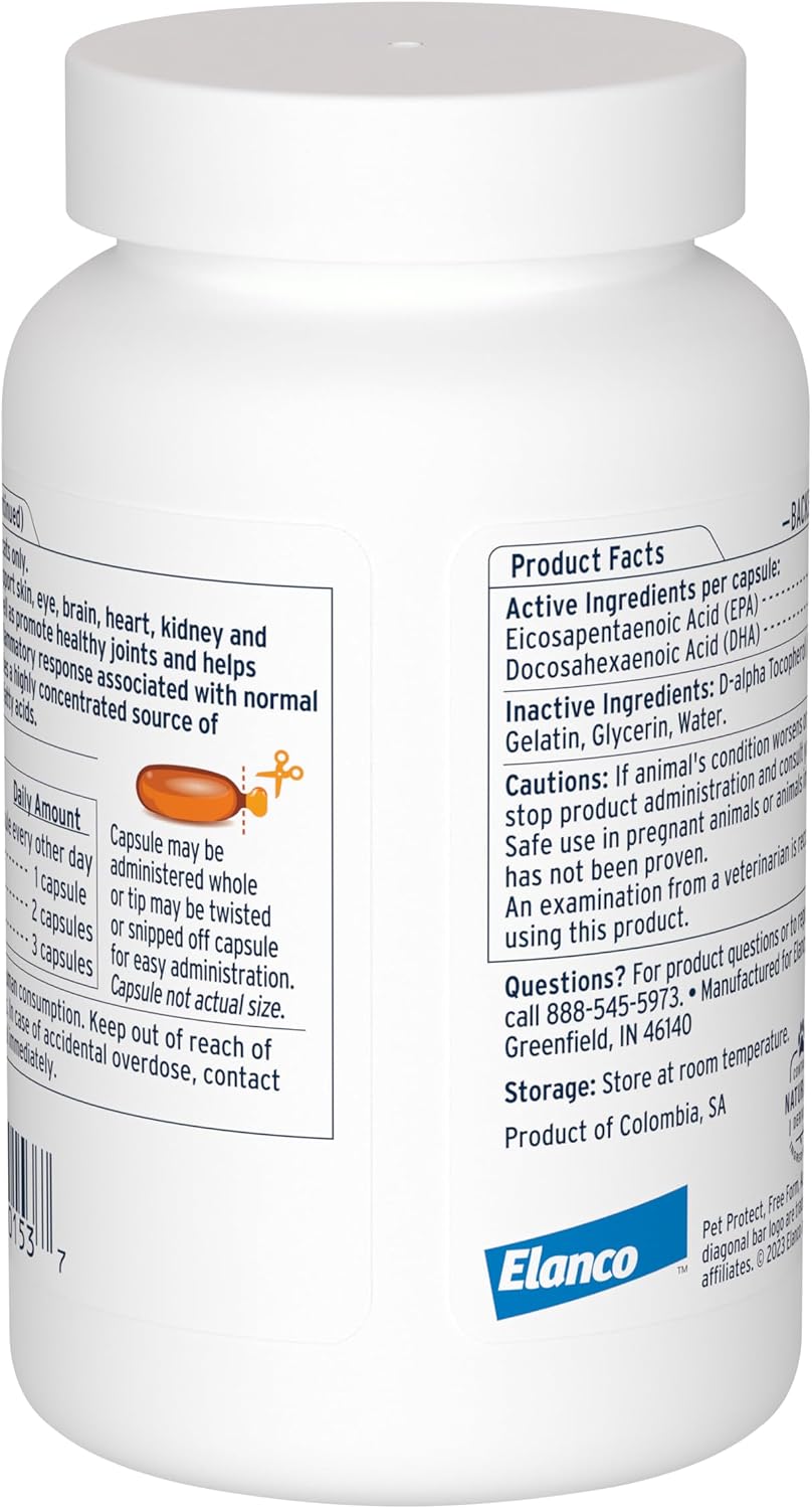 Pet Protect Omega-3 Supplement for Cats & Small Dogs, 60ct