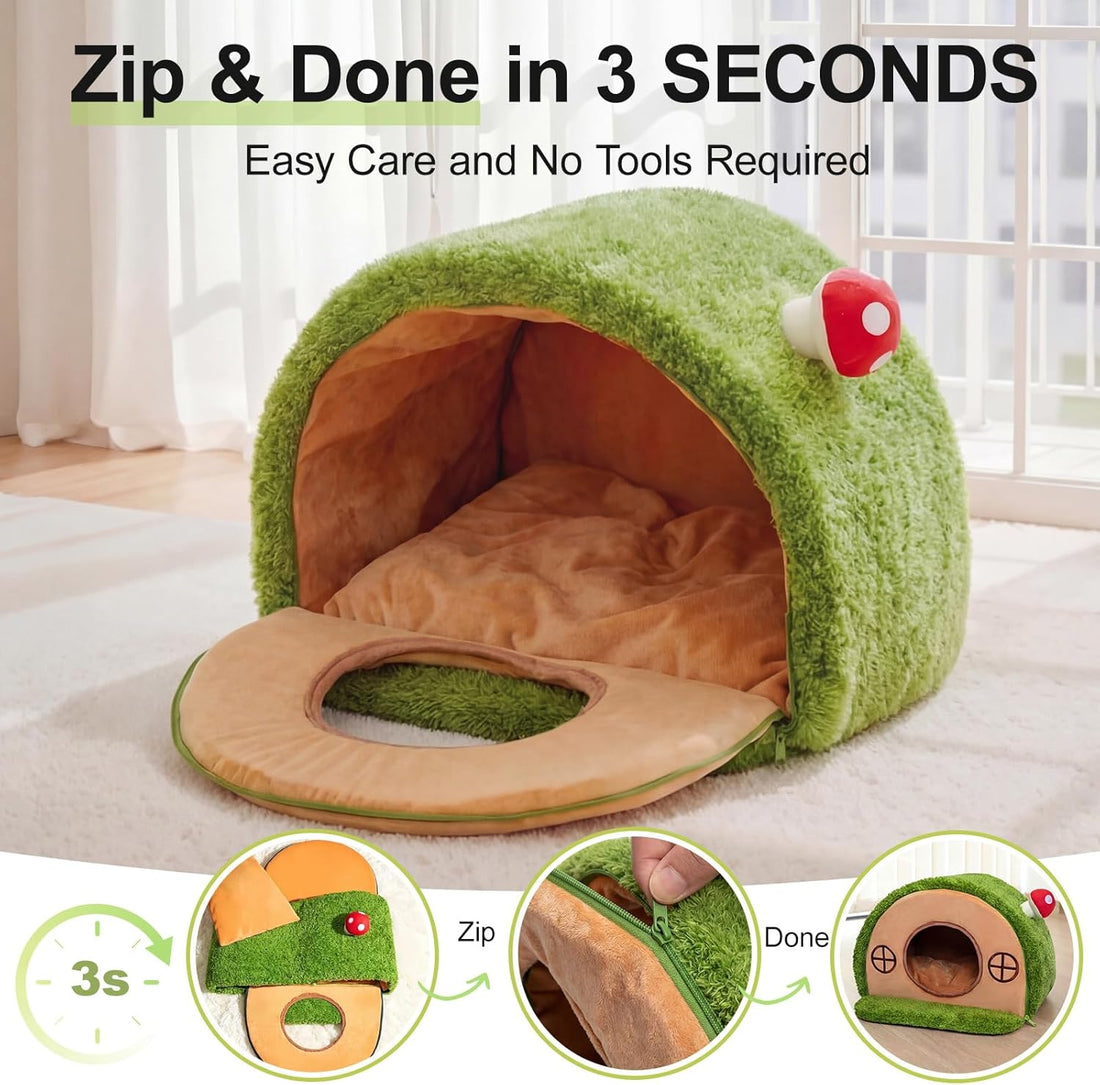 Mellownido Cat House for Indoor Cats - Cute Cat Bed Cave