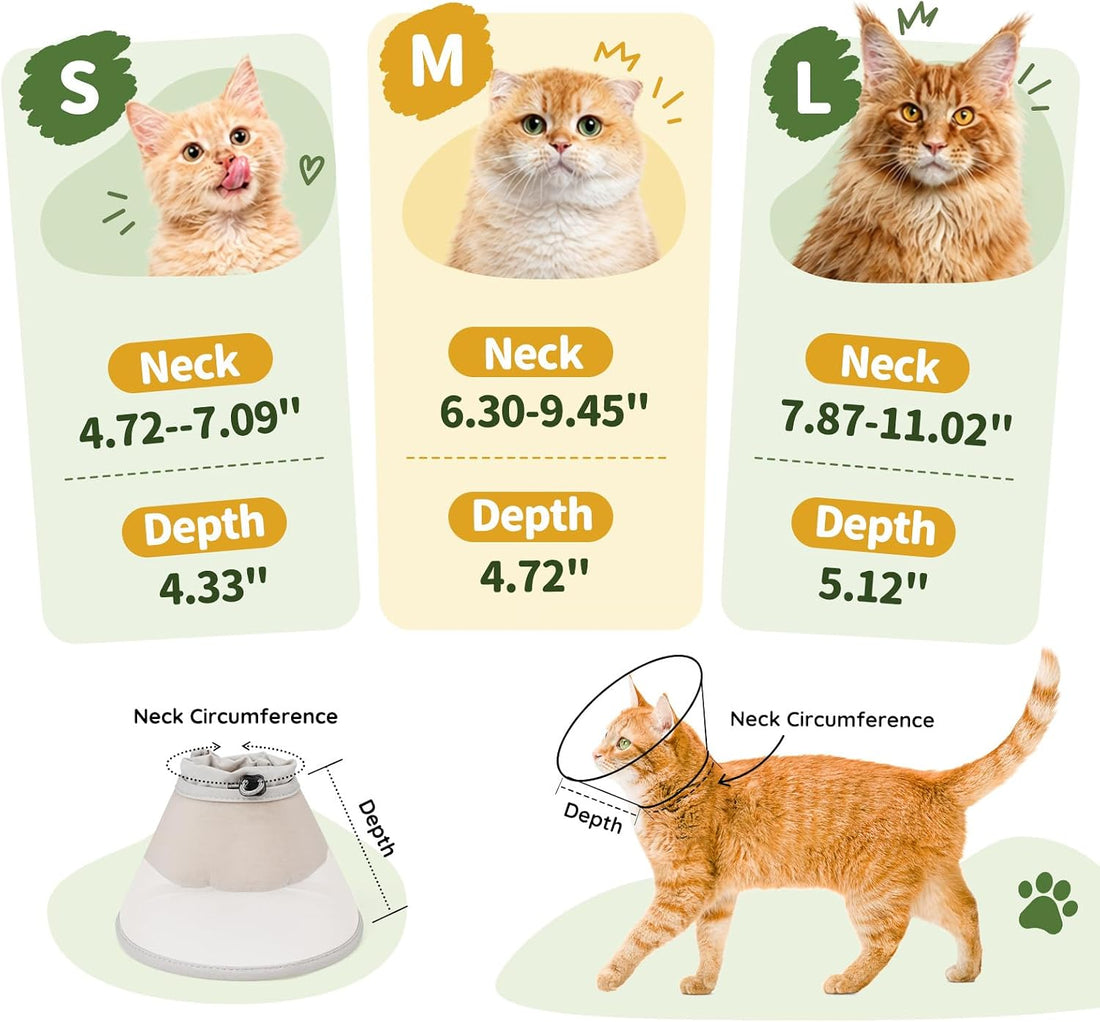 Soft Cat Cone Collar with Padding to Stop Licking After Surgery