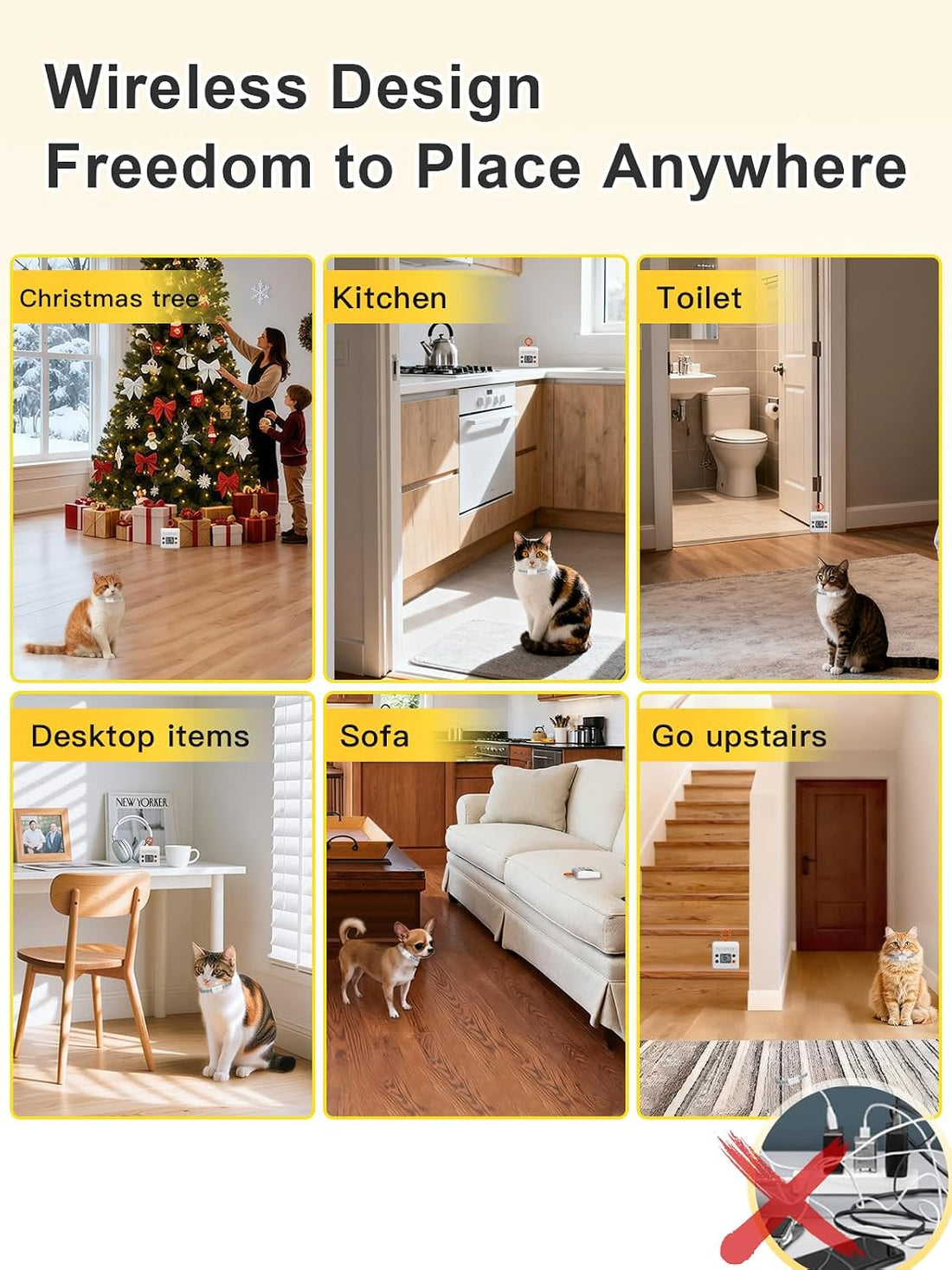 FLYSPEAR Wireless Cat Barrier - Rechargeable