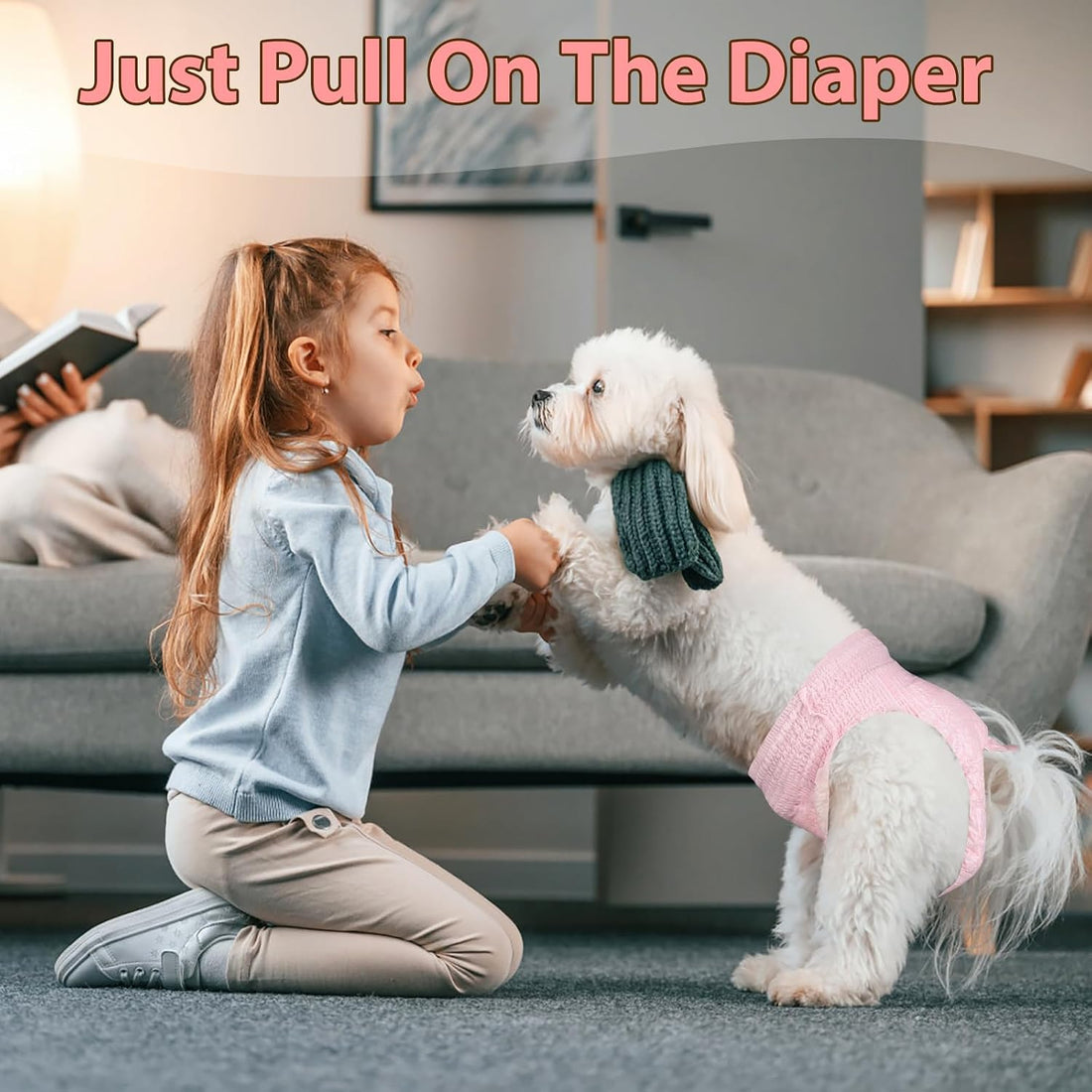 Ambreview Disposable Dog Diapers Female, Just Pull It Up