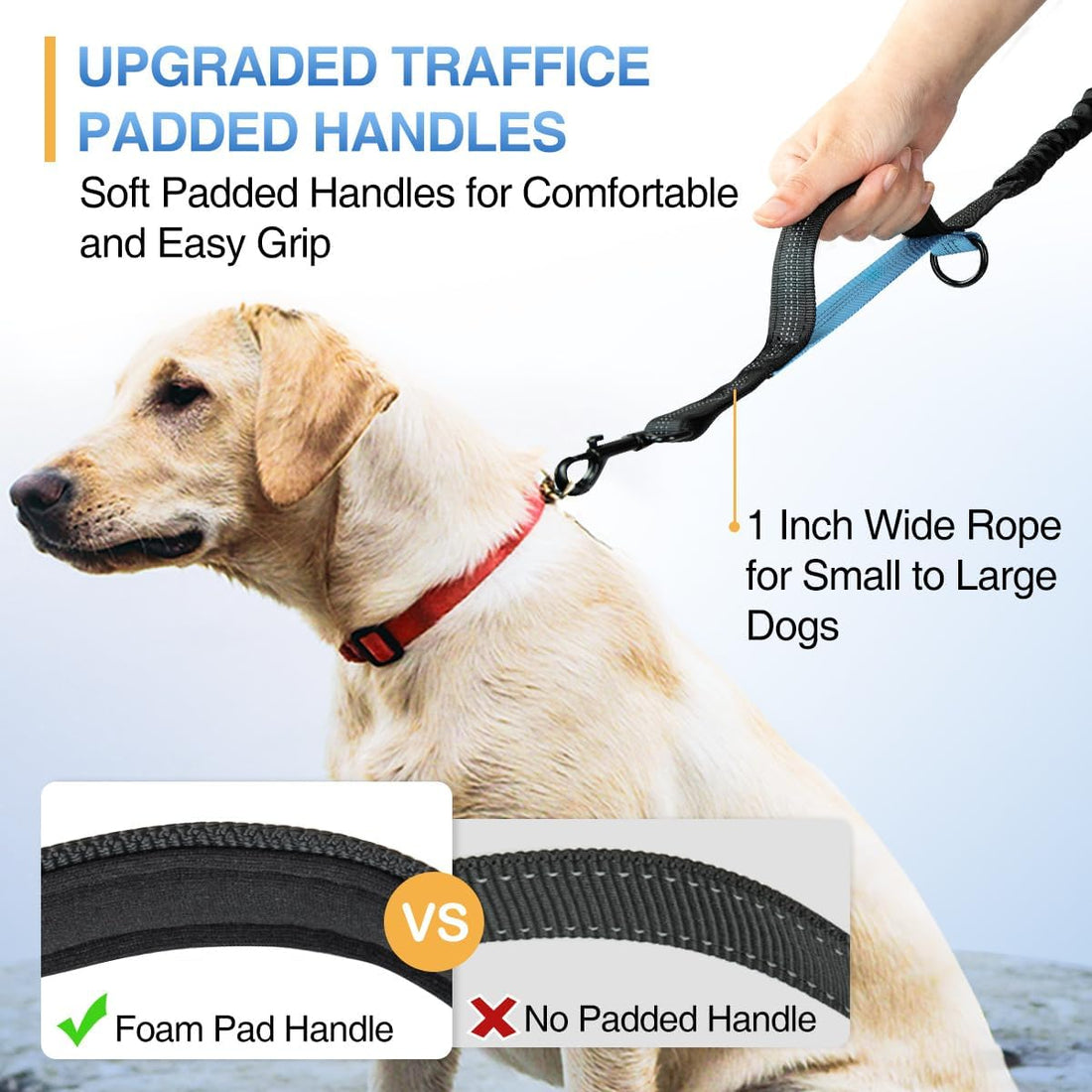 Kytely Hands Free Dog Leash with Zipper Pouch