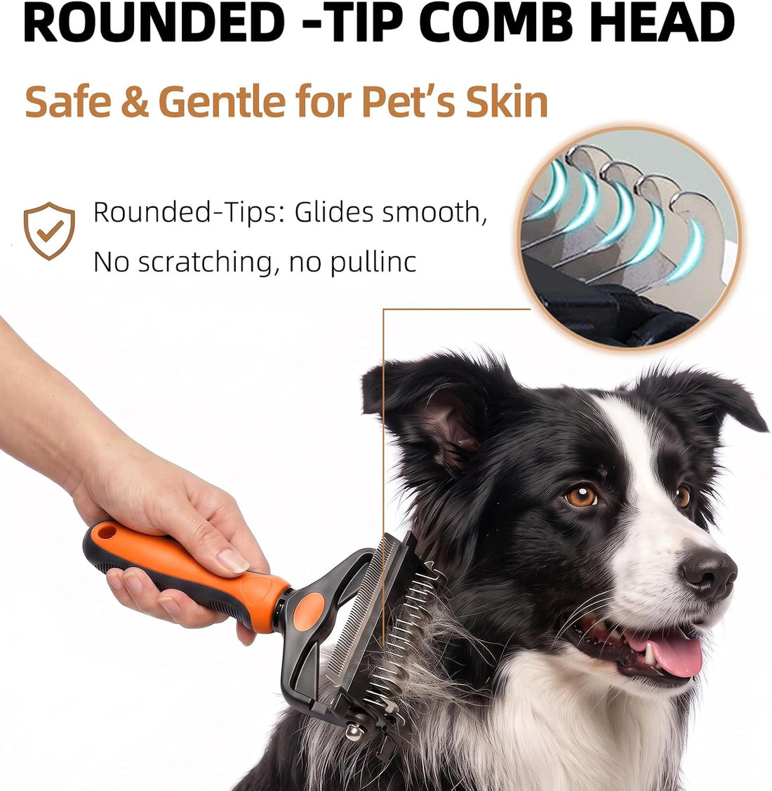 3-in-1 Pet Grooming Rake Deshedding Dog Brush for Shedding Hair