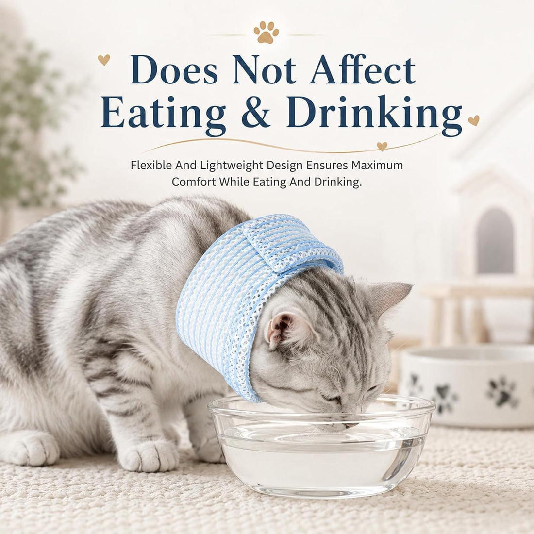 Cat Neck Brace Adjustable Elizabethan Collar After Surgery Recovery
