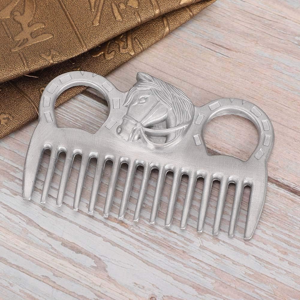 Metal Horse Comb, 4inch Stainless Metal Pulling Combs Horse Mane Comb