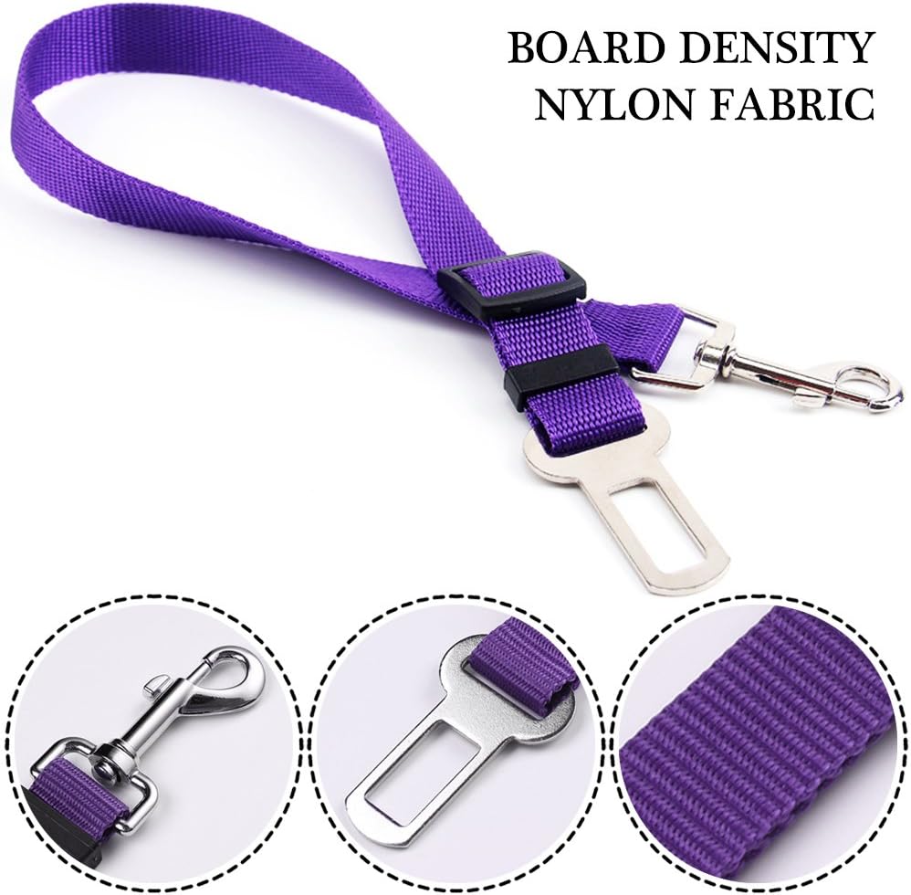 YuCool Dog Seat Belt,4 Piece Set Dog Car Adjustable Seatbelts