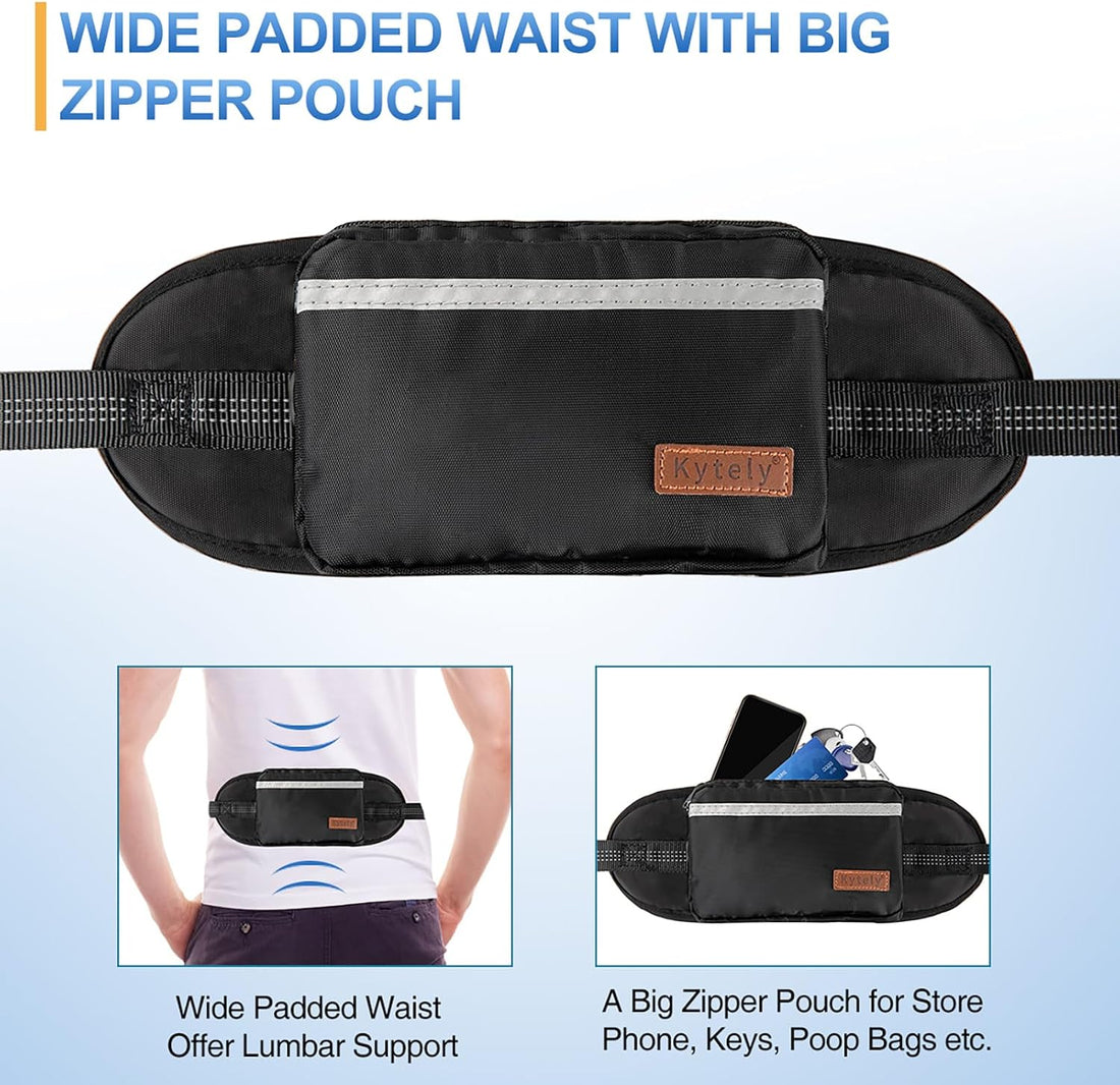 Kytely Hands Free Dog Leash with Zipper Pouch