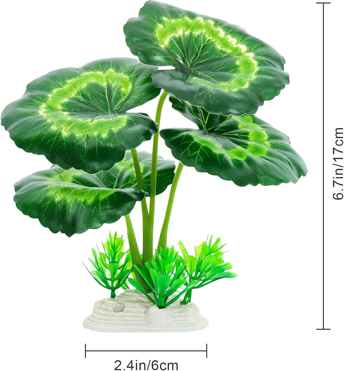 5Pack Tall Aquarium Plants - Reptile Habitat Plants Realistic Silk