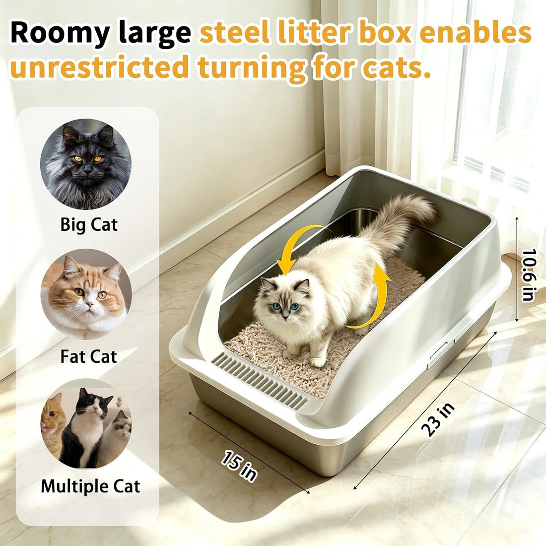 Stainless Steel Cat Litter Box