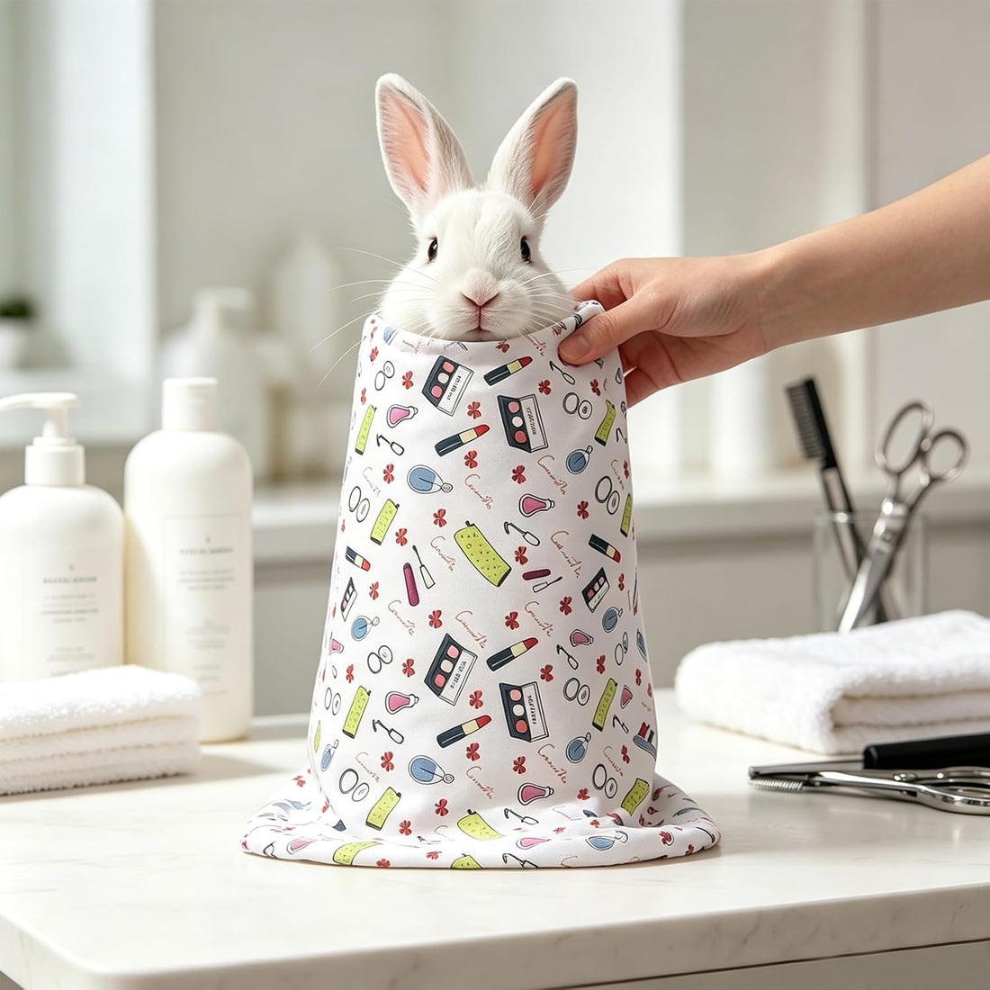 21.6" Grooming Wrap for Rabbit, Rabbit Restraint for Nail Clipping