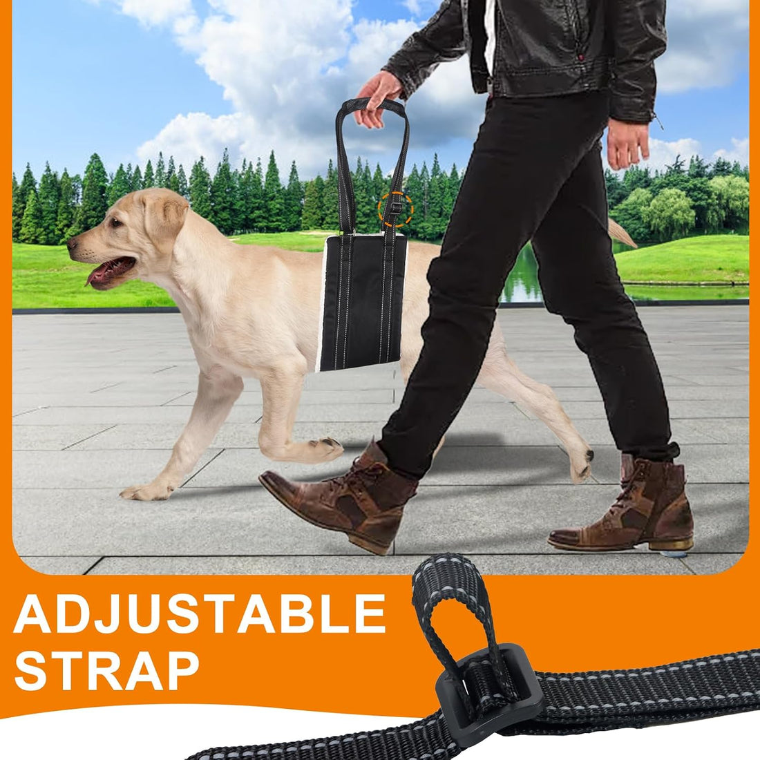 Adjustable Dog Lift Harness Portable Dog Sling for Back Legs