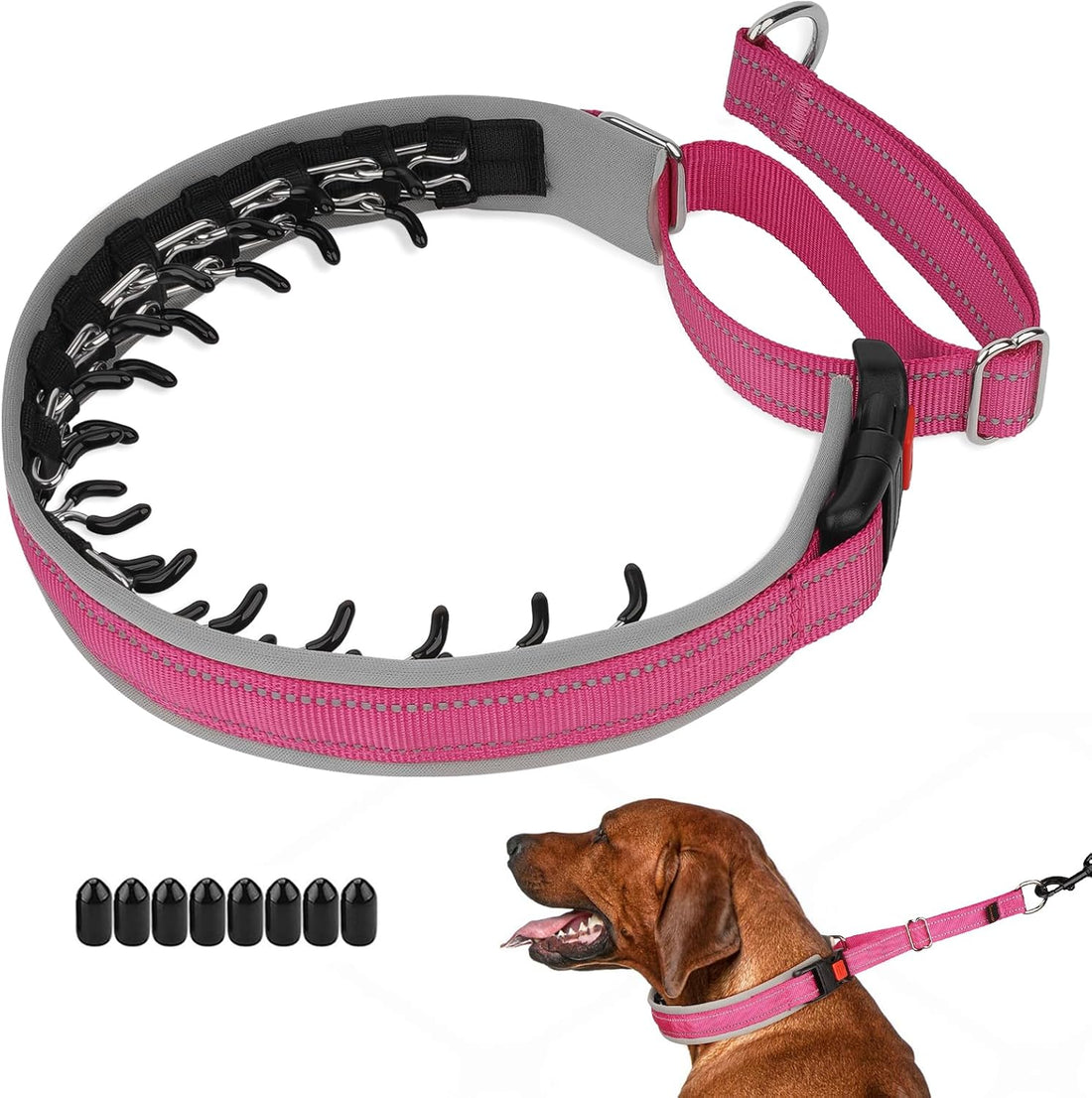 Mayerzon Martingale Dog Training Walking Collar for Pulling | Hot Pink