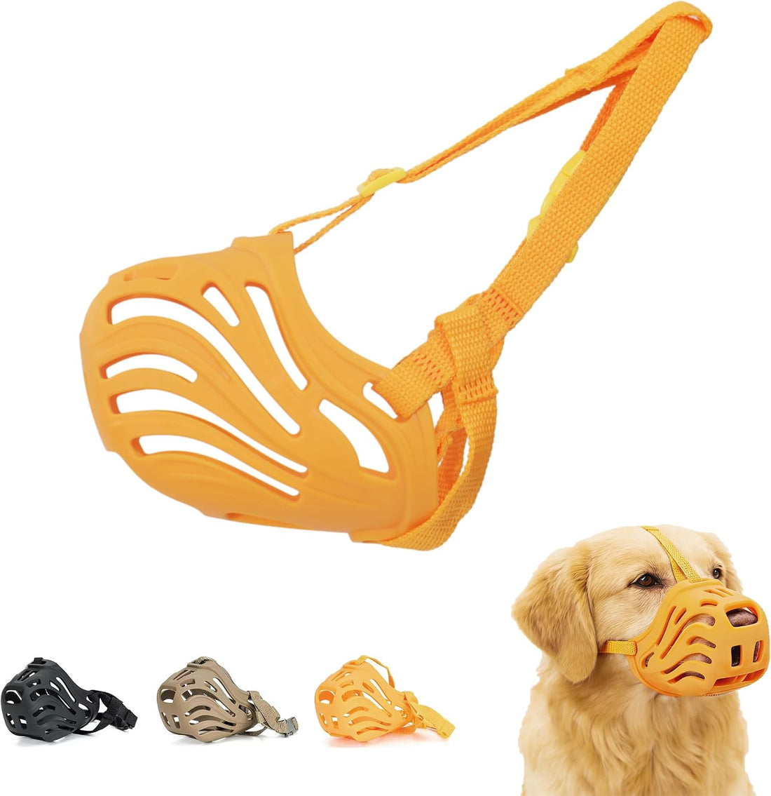 Dog Muzzle for Large Dogs Basket Soft Adjustable Muzzle