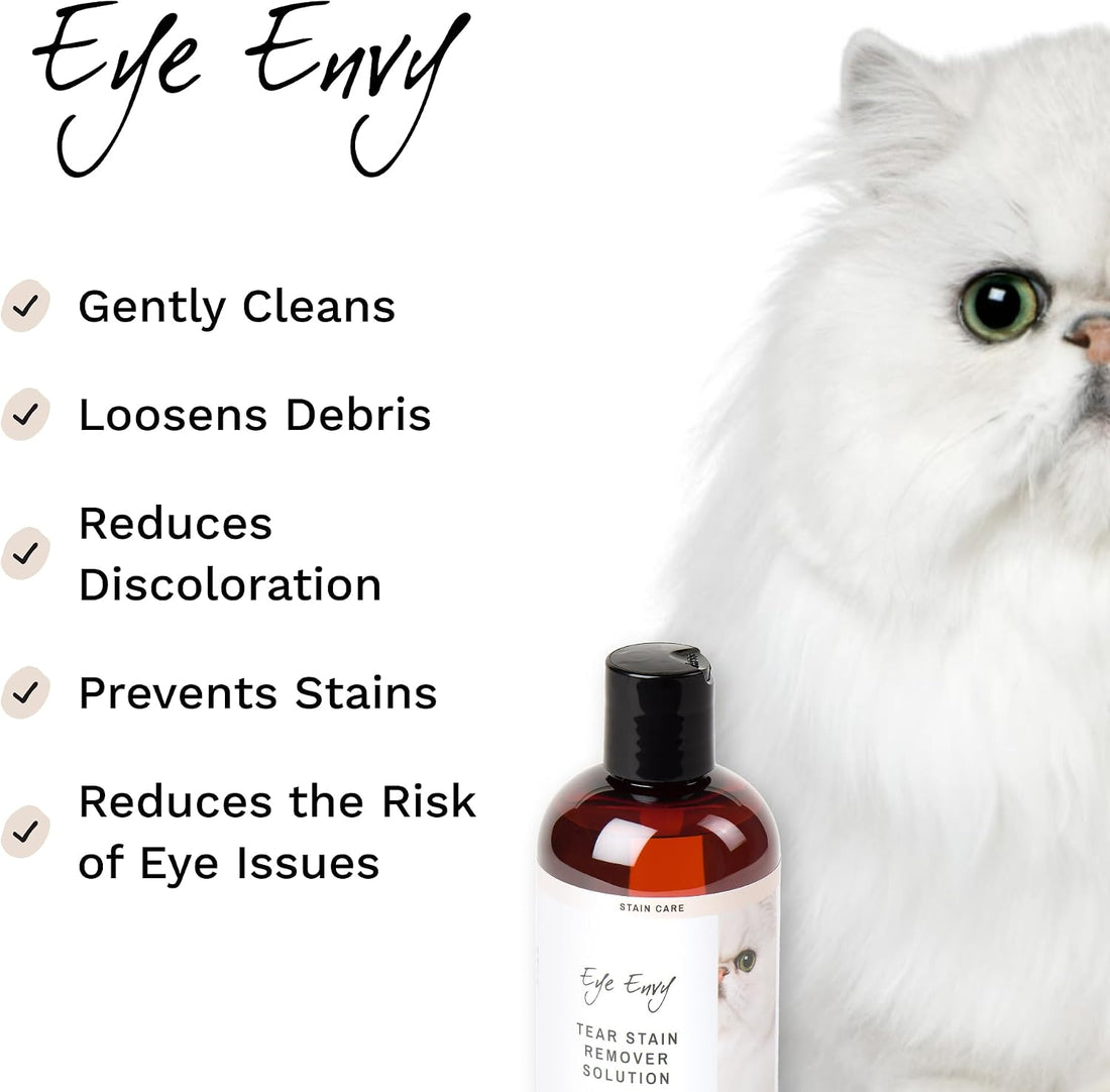 Eye Envy Tear Stain Remover Solution for Cats. Gentle