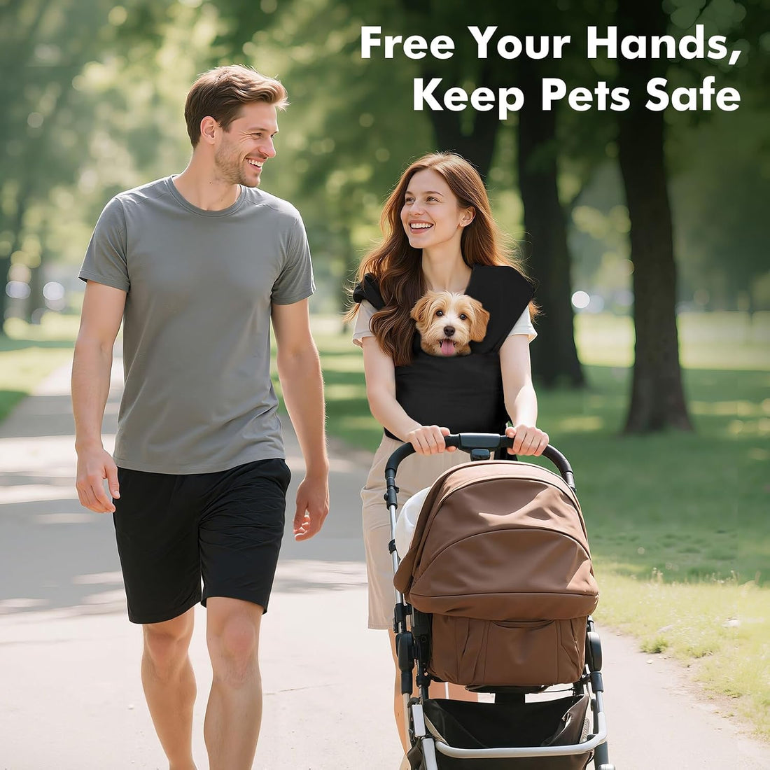 Pawaboo Pet Sling Carrier for Small Dogs and Cats