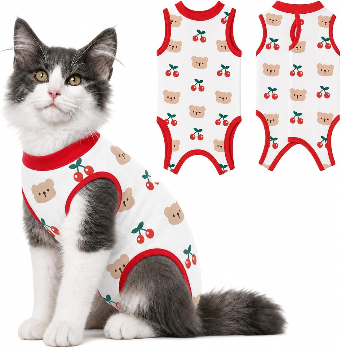 Coppthinktu Cat Recovery Suit Female Cat Onesie for Spay Abdominal