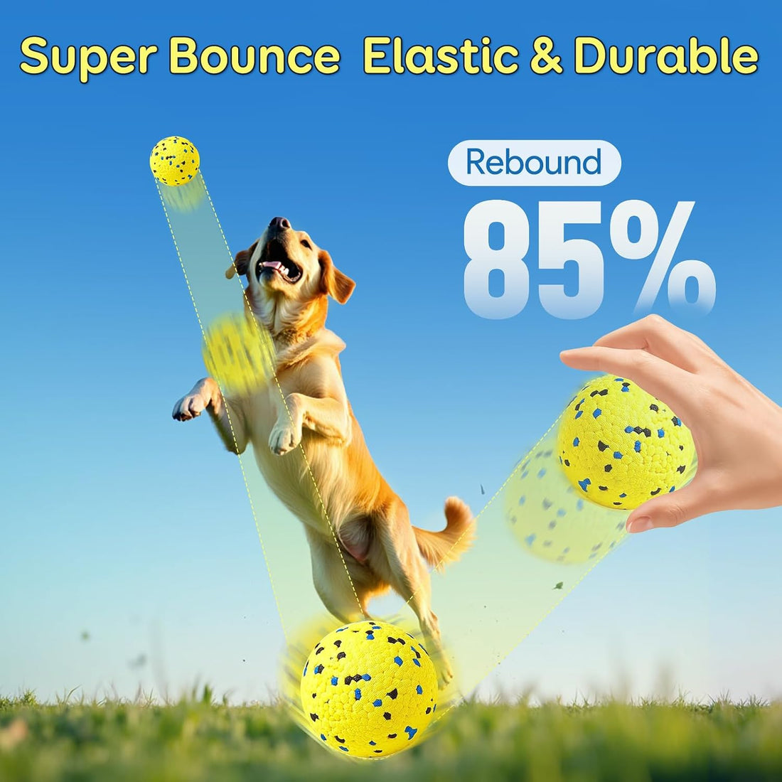 Kimee Dog Balls Tennis Ball Toys Dog Toys for Aggressive Chewers