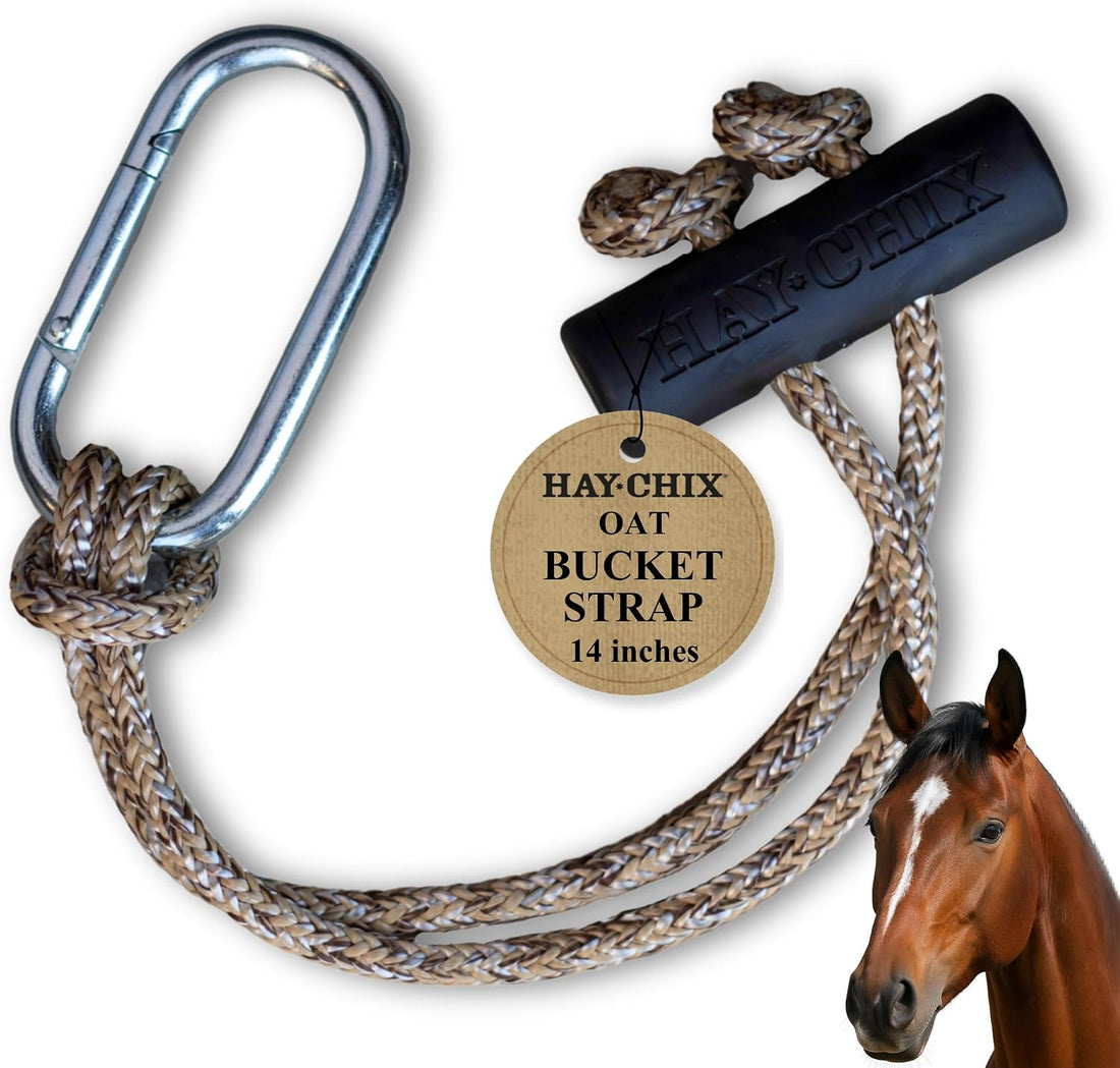 hay chix 14-Inch Horse Bucket Strap | Adjustable Stall Hanger