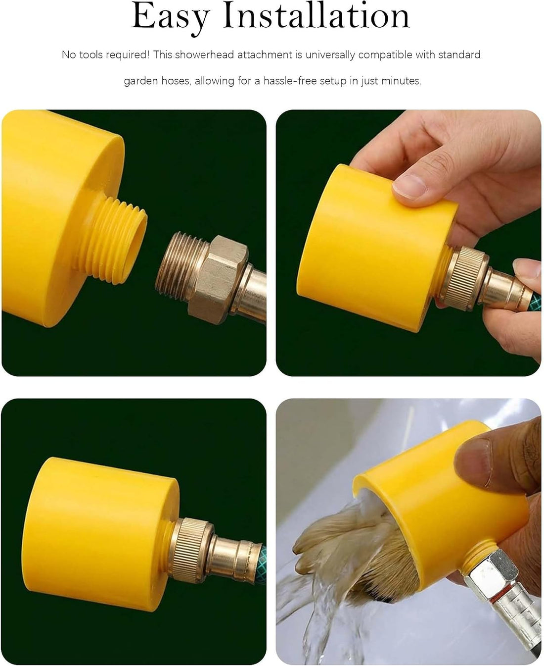 Pet Paw Showerhead - 360° Inward Spiral Dog Shower Attachment