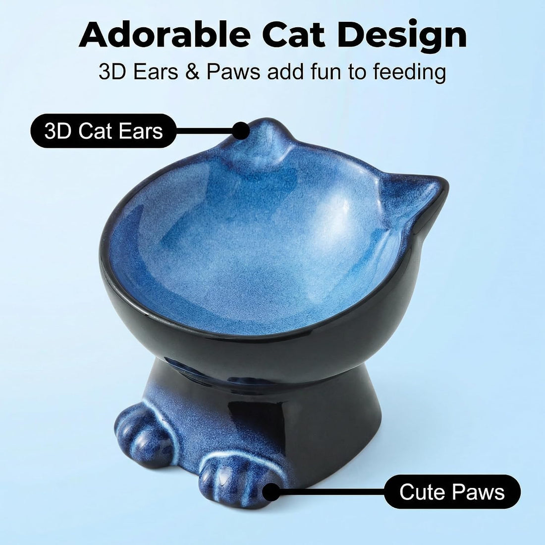 Nihow Slanted Elevated Cat Bowls