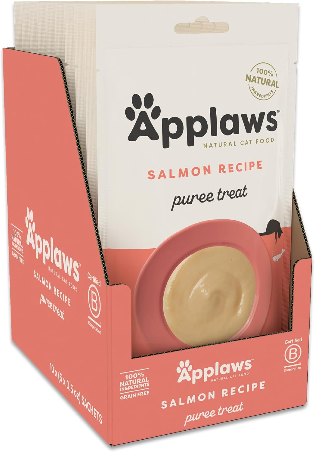 Applaws Chicken Puree Lickable Cat Treats 24-Pack 0.5 oz Sachets