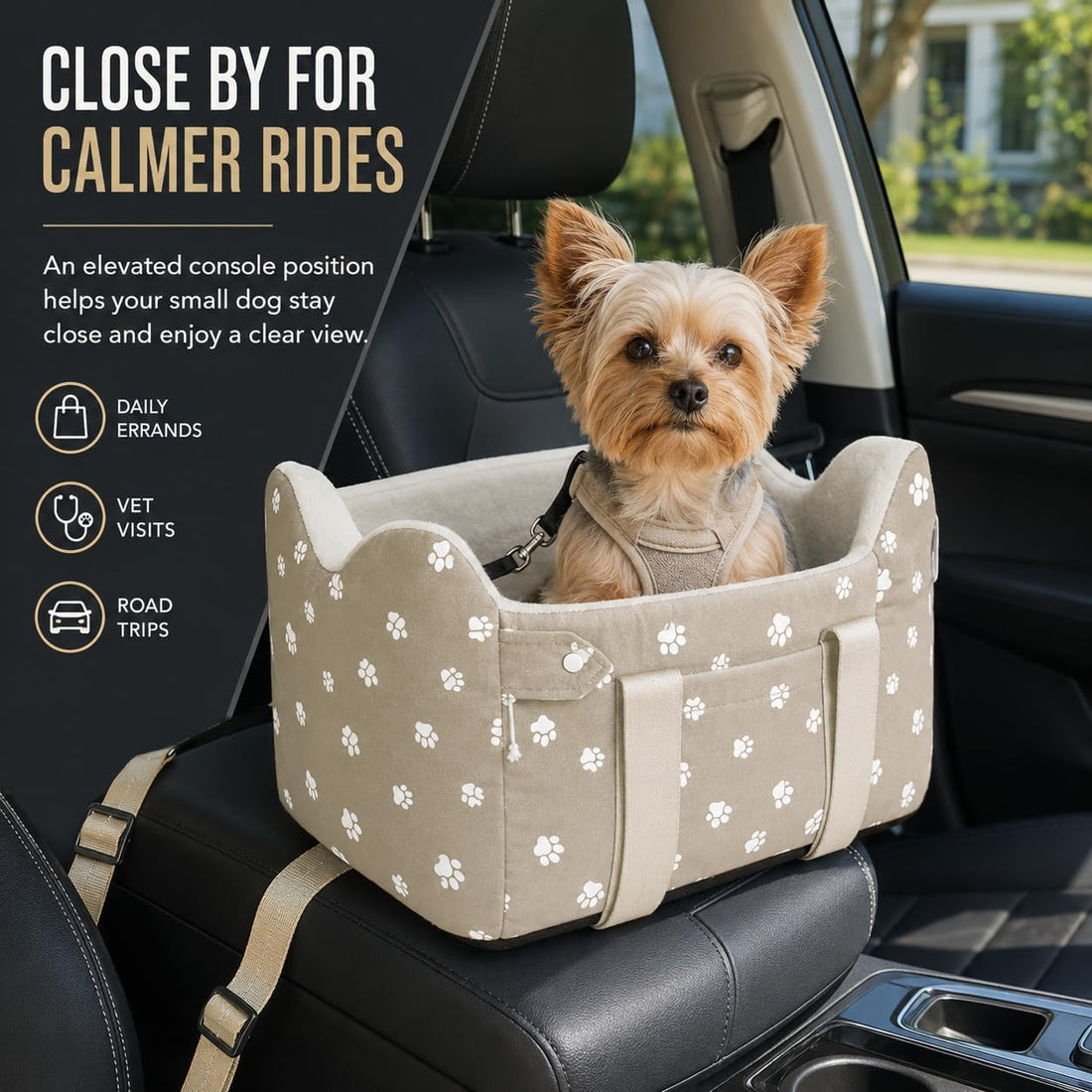 Cullaby Dog Car Seat for Small Dogs