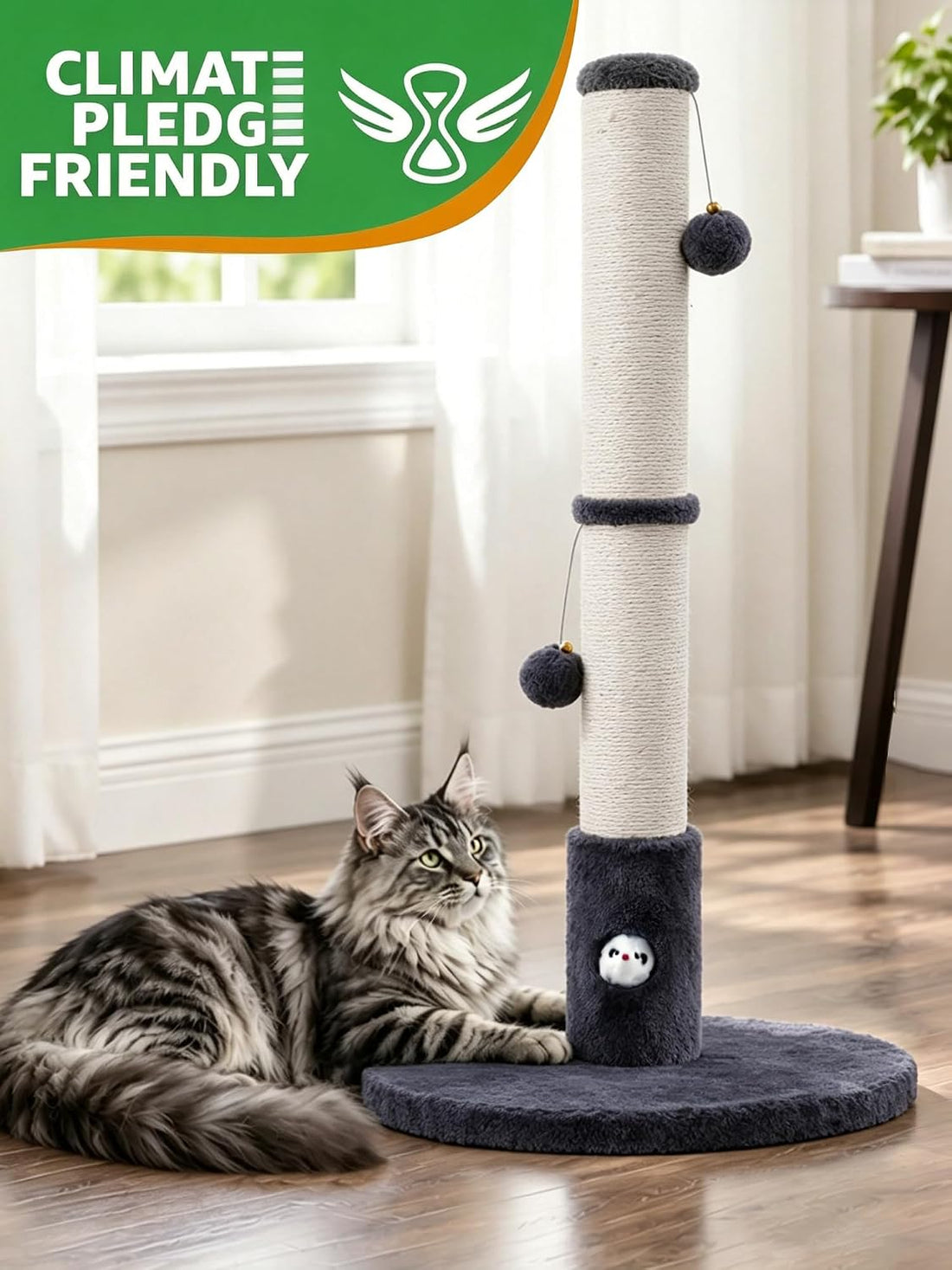 Woochpet Funny Cat Scratching Posts Sturdy Scratcher Posts 33''
