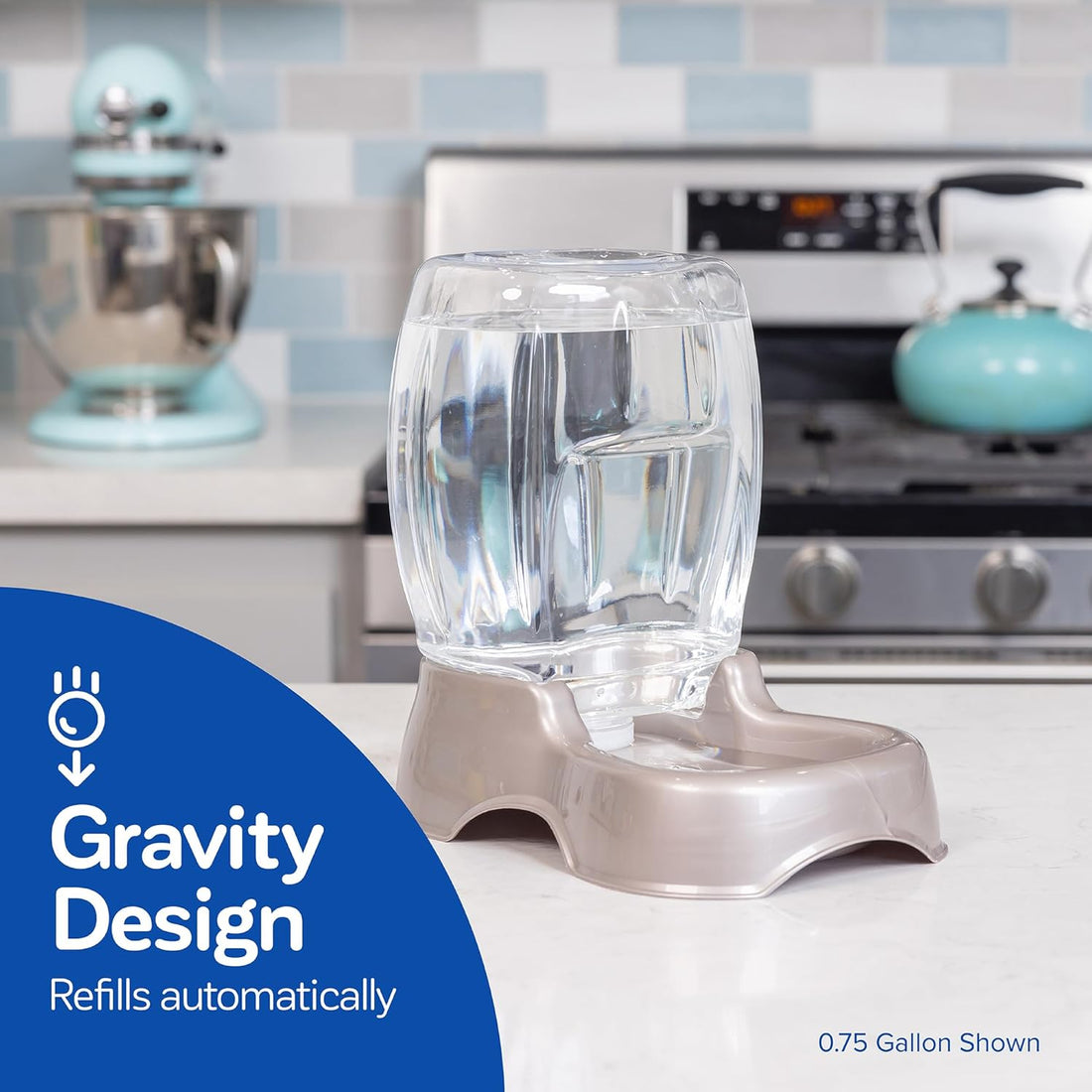 Petmate Pet Cafe Cat and Dog Gravity Water Dispenser