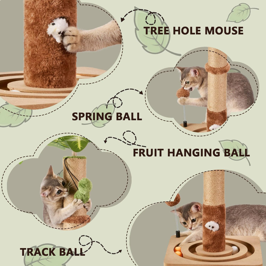 MECOOL 35in Tall Cat Scratching Post Sturdy and Premium Scratch Posts