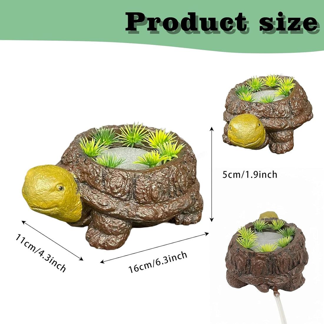 LIYAOLI Turtle Tank Bubbler Decor, Aquarium Air Stone with Tubing