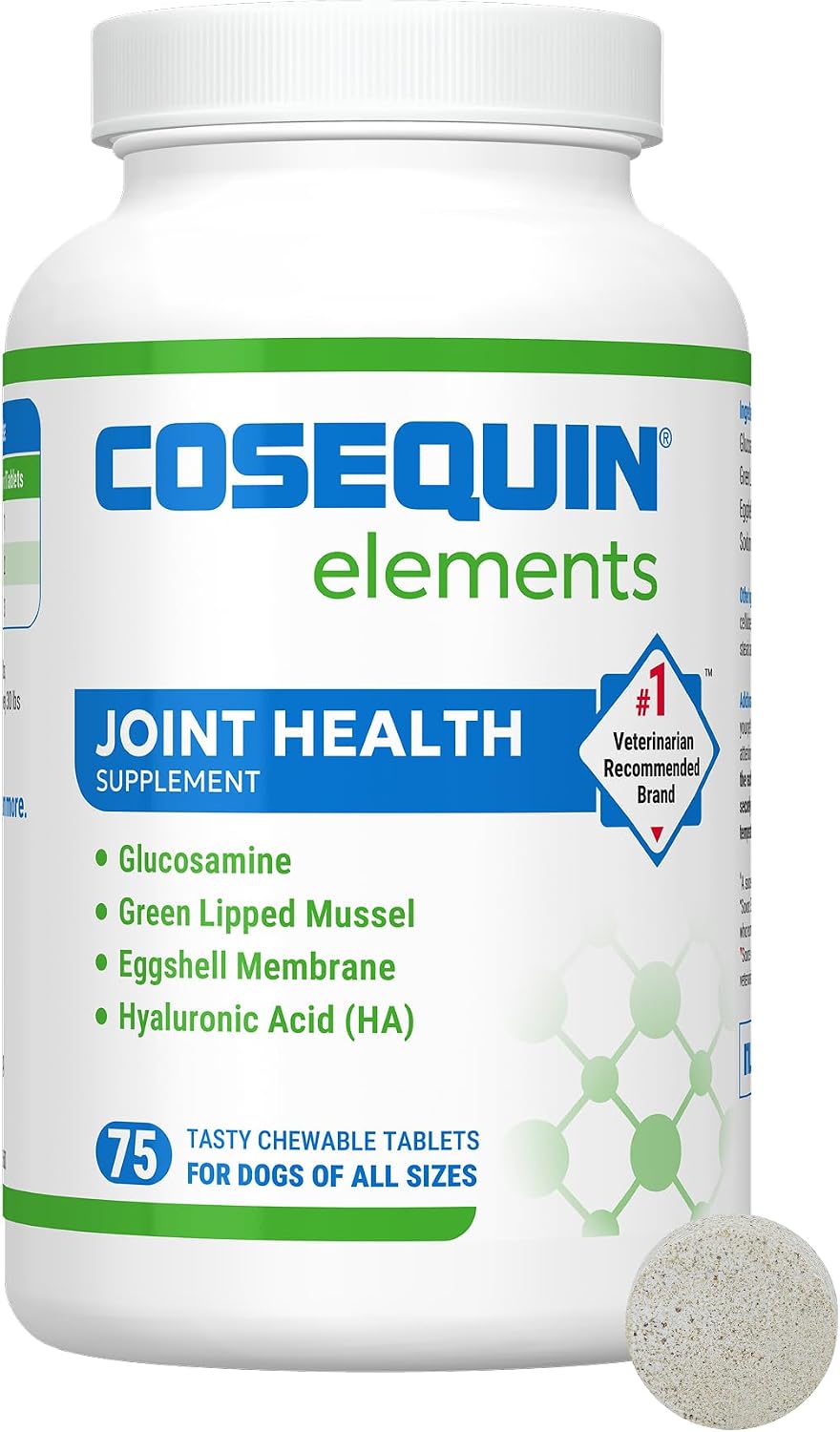 Nutramax Cosequin Elements Dog Joint Supplement, Green Lipped Mussel
