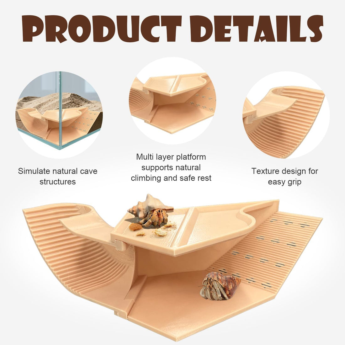Hermit Crab Hideout & Reptile Hide, Leopard Gecko Tank Accessories