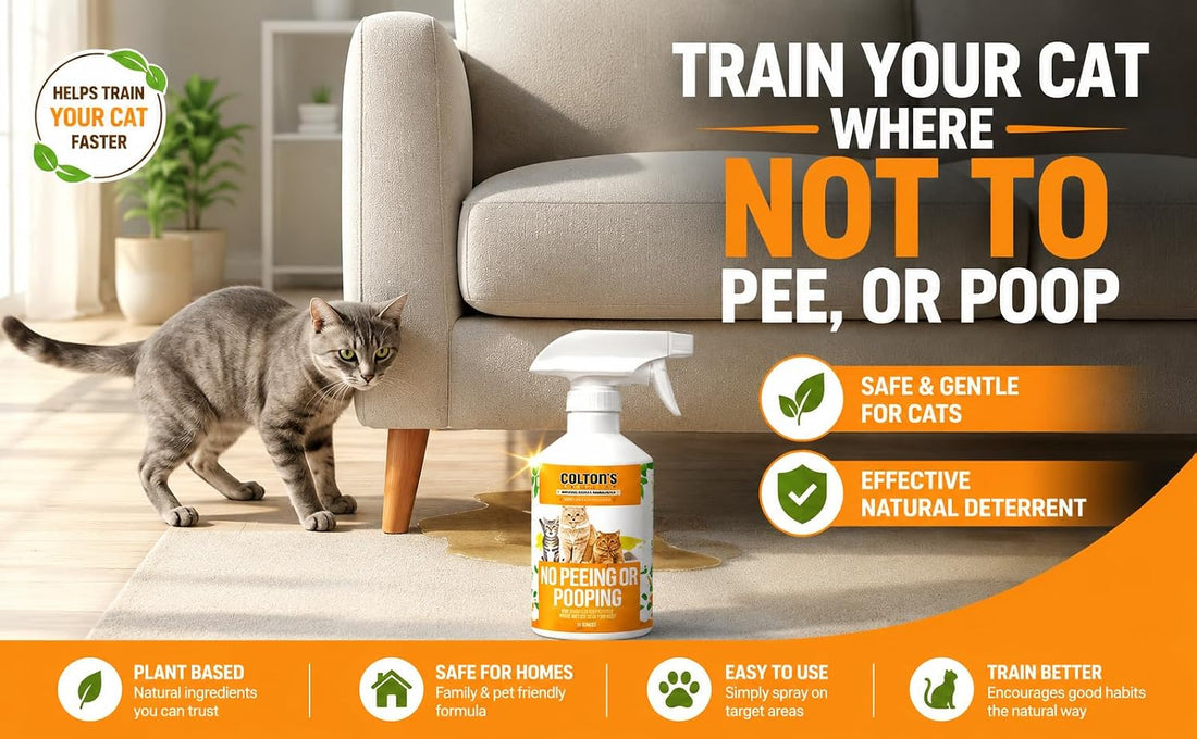 NO PEE No POOP CAT Potty Training Spray, 100% Natural