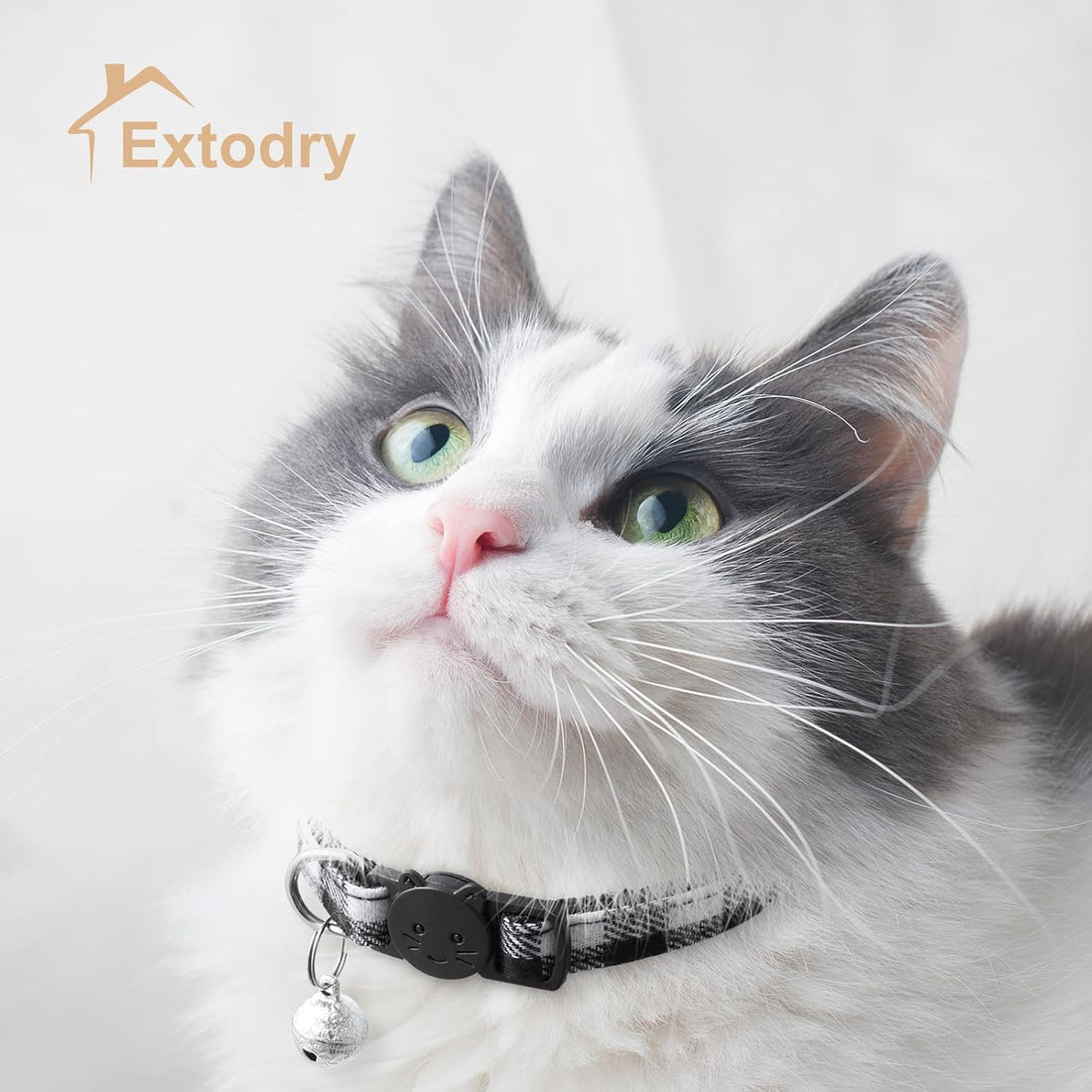 6 Pack Classic Plaid Cat Collars with Bells