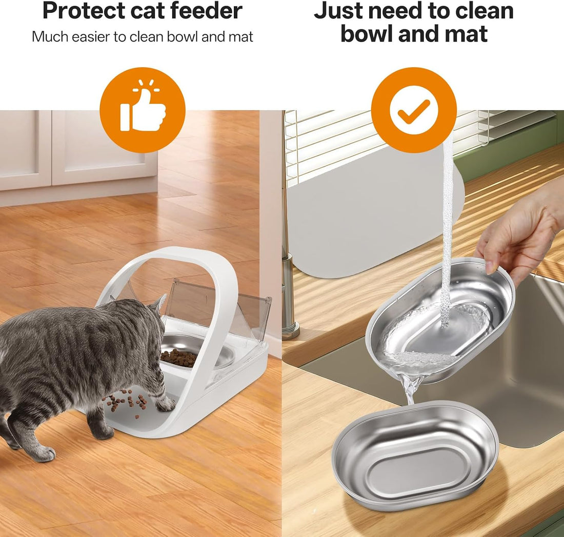 Stainless Steel Bowl for Automatic Microchip Cat Pet Feeder