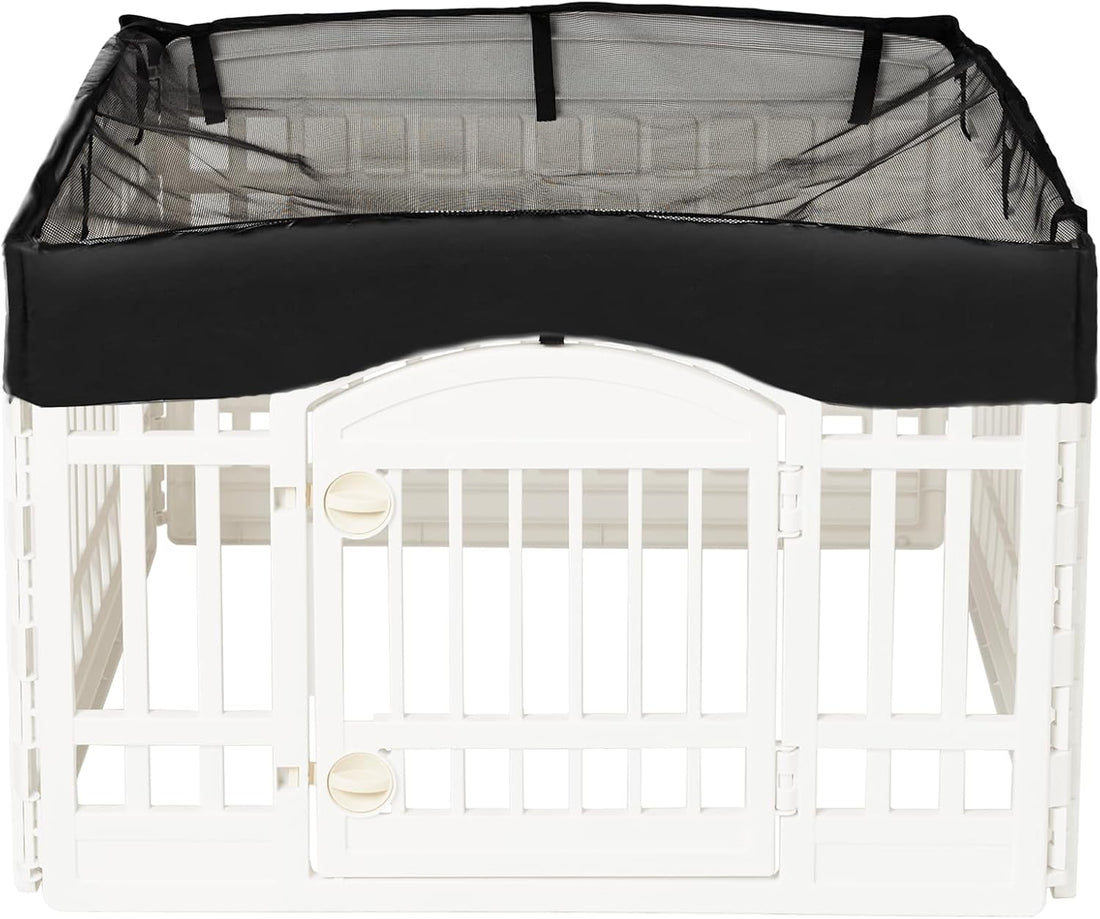 Dog Playpen Mesh Top Cover for 36" Inch Pet Playpen with 4 Panels
