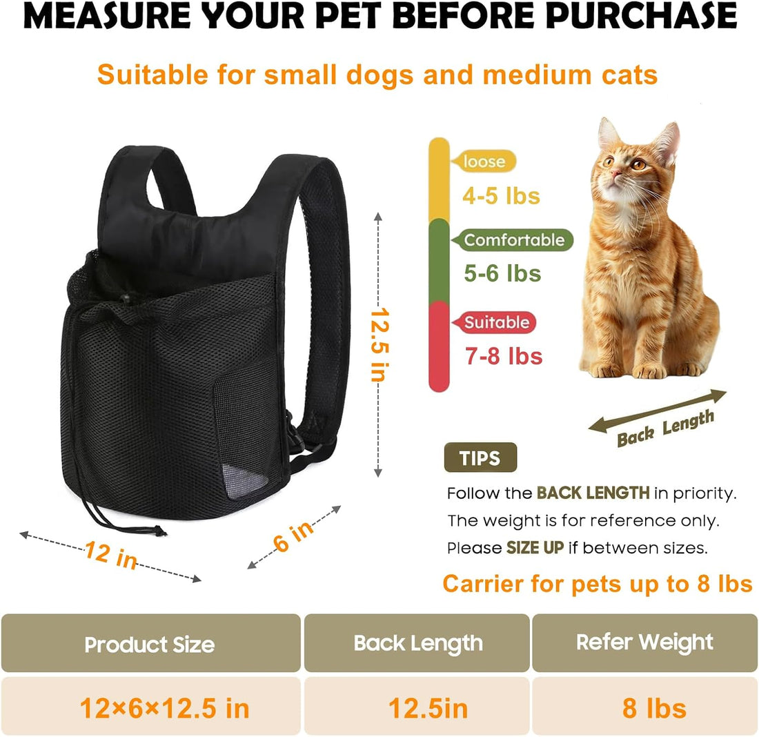 Small Dog Front Carrier Backpack,Lightweight Pet Carrier