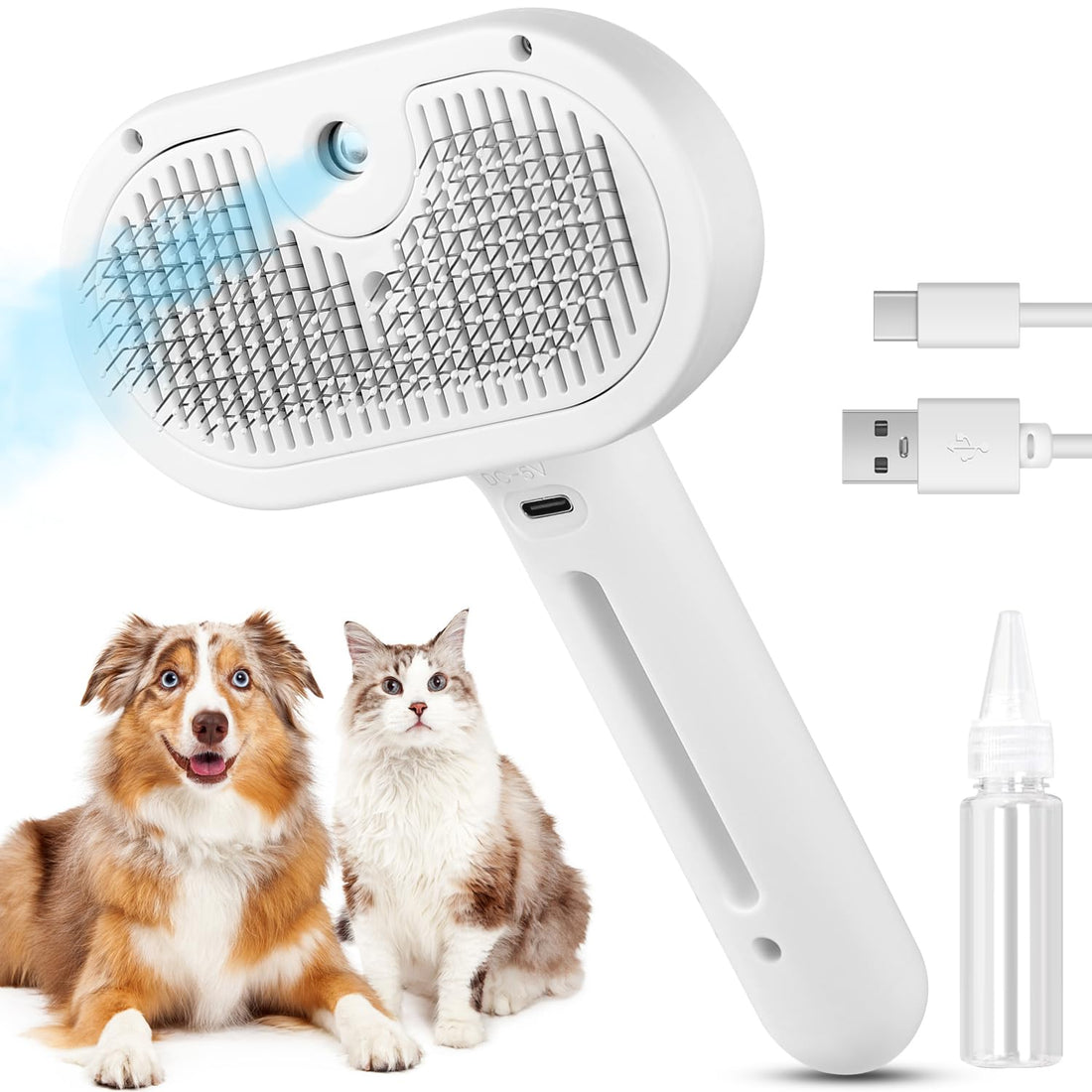 Pet Steam Brush for Indoor Cats & Dogs