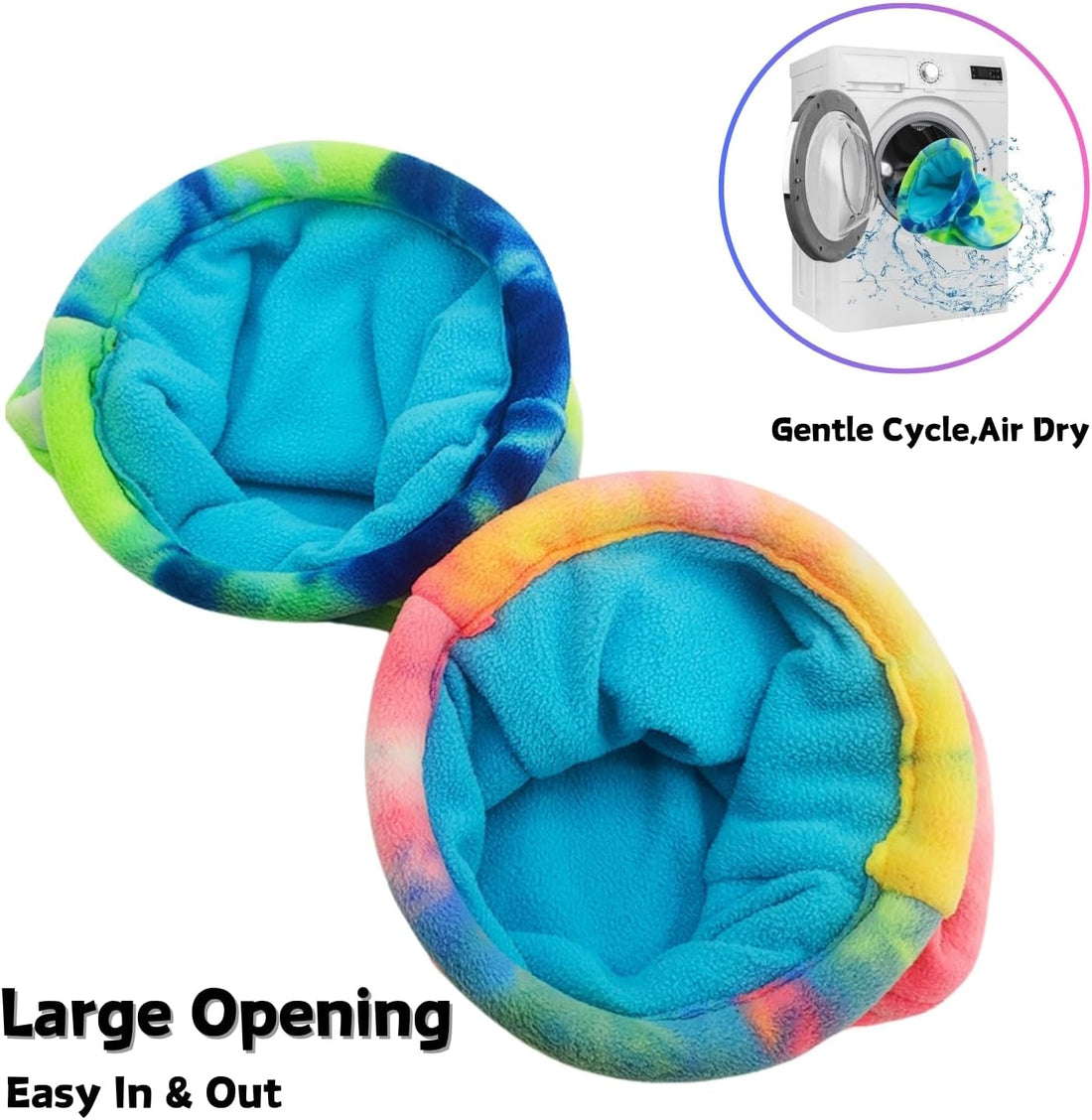 2 Pack Guinea Pig Snuggle Sack Soft Fleece Large Hideout