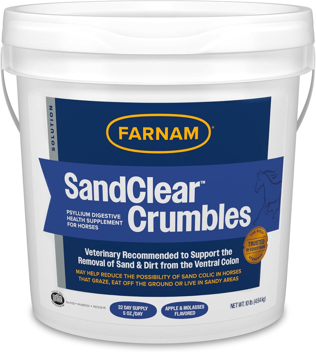Farnam SandClear Crumbles, Psyllium Digestive Supplement, 9 Day Supply