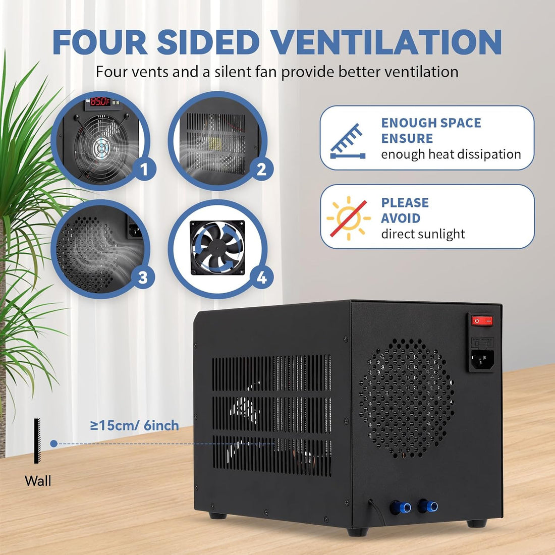 Poafamx 16Gal Aquarium Chiller