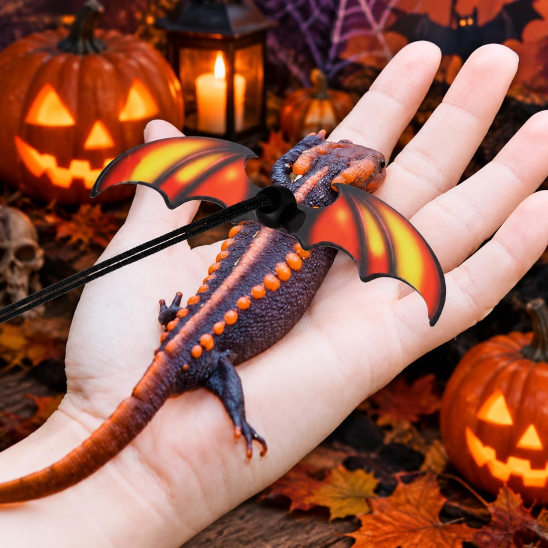 Halloween Bearded Dragon Leash and Harness Set, Lizard Accessories