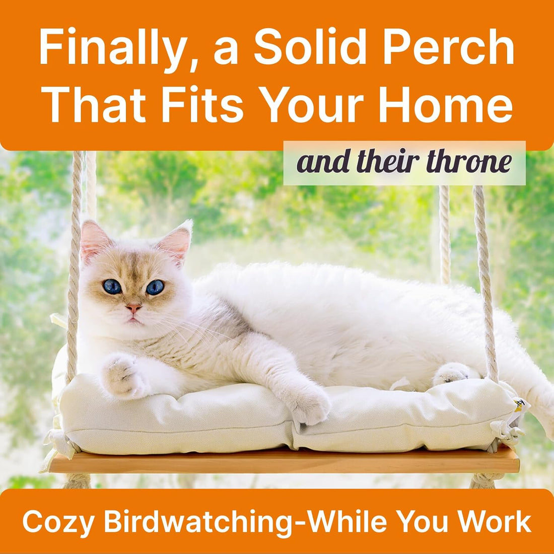 Cat Window Perch with Industrial-Grade Suction Cups