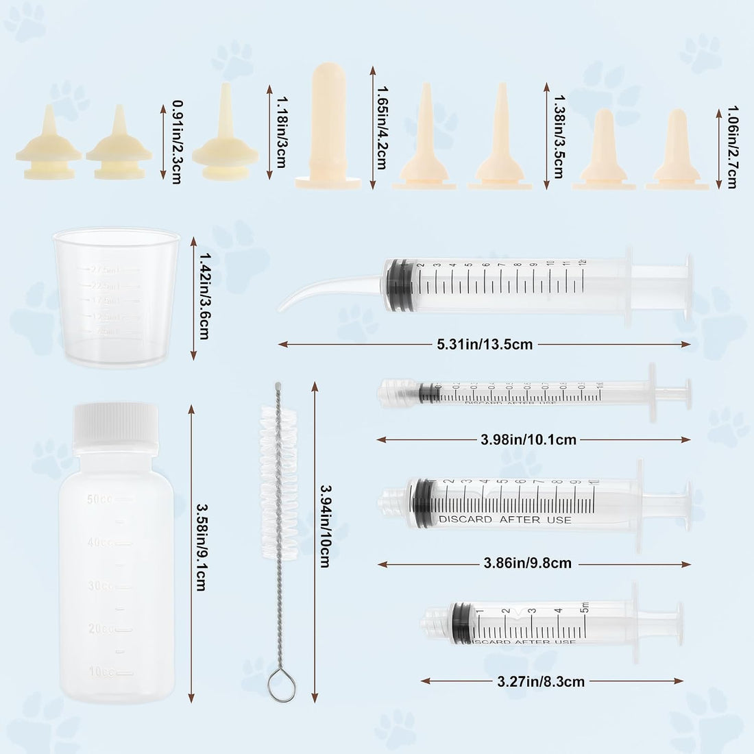 GLIDESMOOTH Kitten Bottle Feeding Kit, Easy-to-Use Kitten Feeding Set