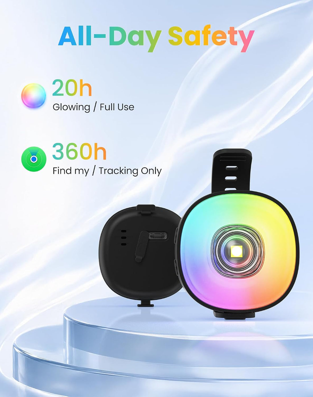 Zellar 2-in-1 Dog Tracker GPS with LED Light