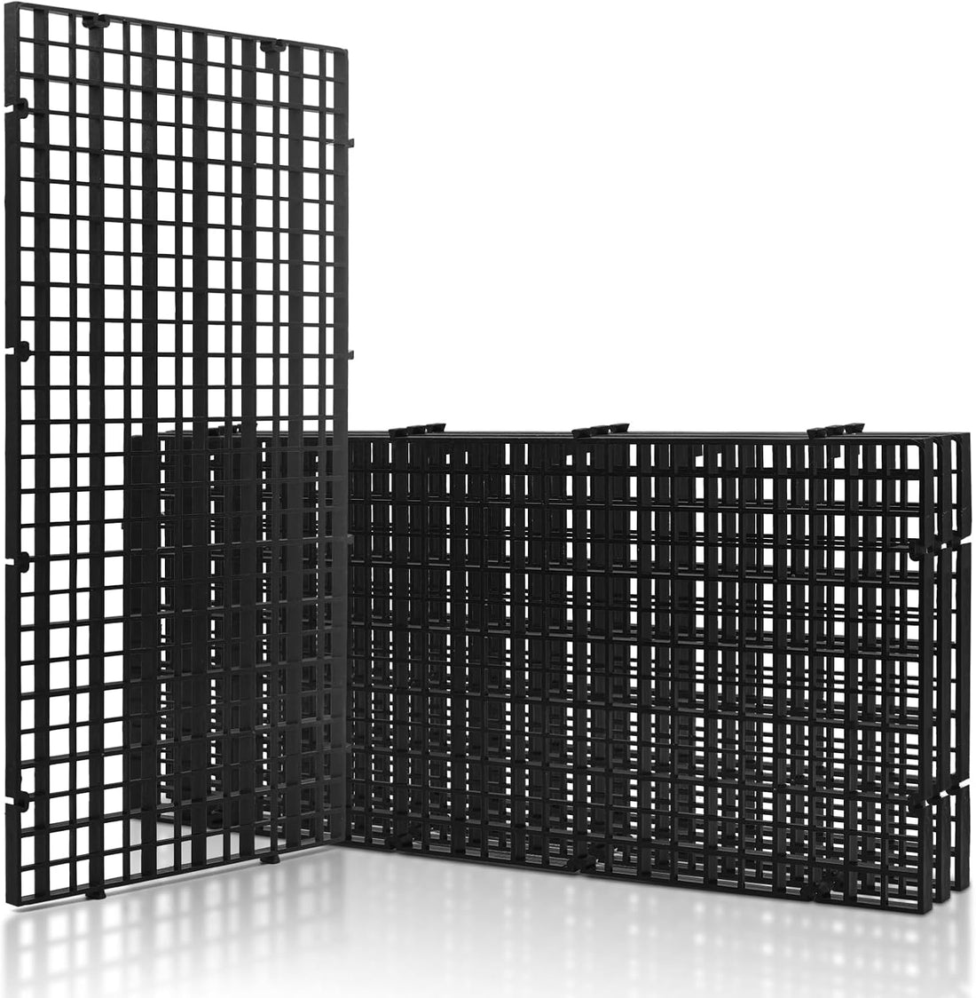 LINLAN 4 Pieces 11.8x11.8in Aquarium Grid Plastic, Fish Tank Divider